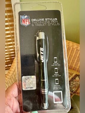 NWT Two-in-One Pen & Tablet Stylus - New York Jets Black
